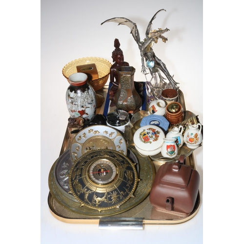 26 - Franklin Mint dragon, crested china, metalwares, etc.