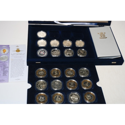 14 - Royal Mint Queen Elizabeth II Golden Jubilee collection silver proof coins with COAs (9) and QEII Th... 