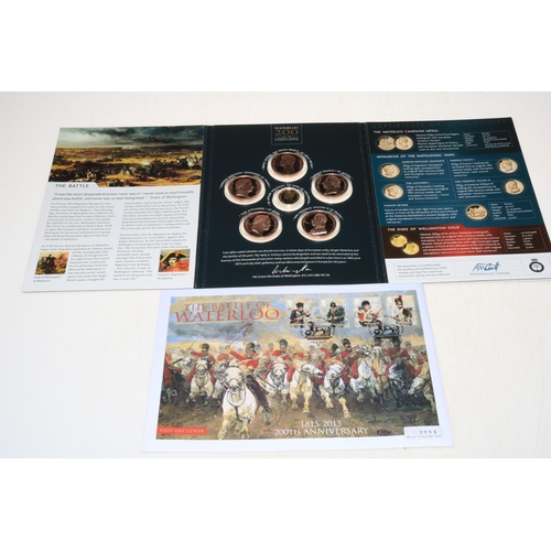 29 - The Battle of Waterloo 1815-2015 200 Year Anniversary six coin proof set to include five bronze coin... 