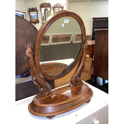 317 - Georgian mahogany corner washstand and Victorian mahogany toilet mirror (2).