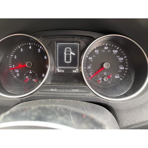 1 - Volkswagen Polo Blue GT five door DSG hatchback petrol car 1395cc in black, Registration Number NU16... 