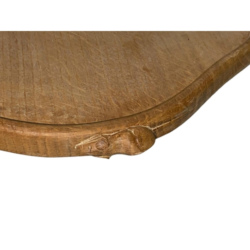 232A - Robert Thompson of Kilburn 'Mouseman' oak kidney shaped tray.