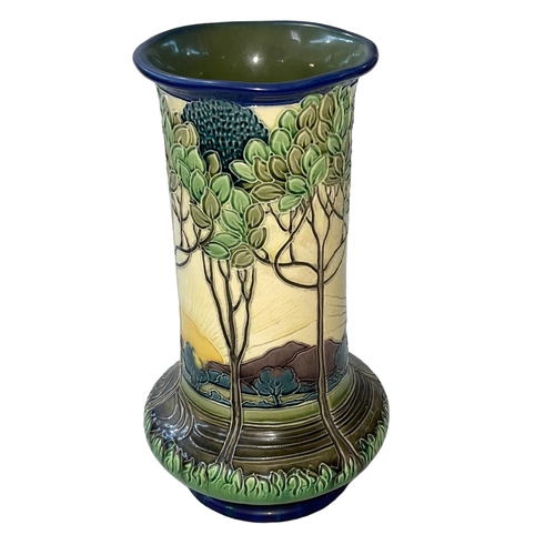 249 - Burmantofts Sunrise vase, shape number 2204, 29cm.