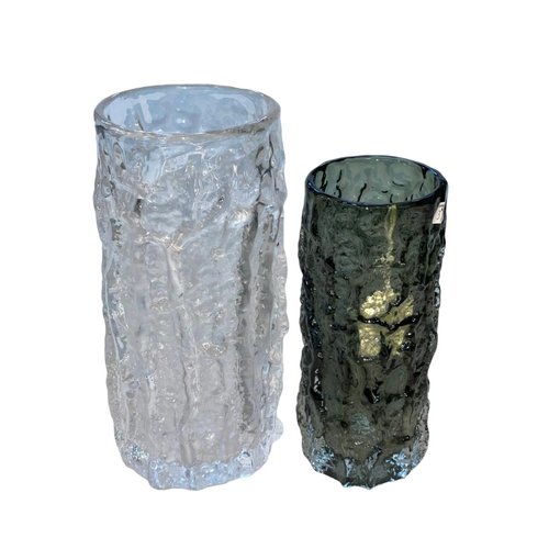 260 - Two Whitefriars bark vases, tallest 23cm.