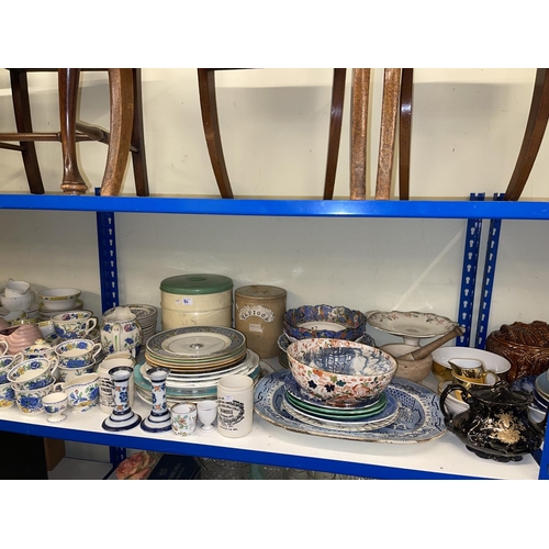 84 - Large collection of assorted china including Mason's 'Regency' and other teaware, three Royal Doulto... 