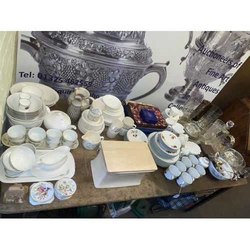 91 - Royal Worcester Evesham Vale and other table ware, cutlery, glassware, etc.