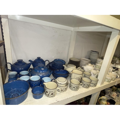 110 - Large collection of tablewares including Denby Midnight, Hornsea Cornrose and Fleur, Wedgwood Cornuc... 