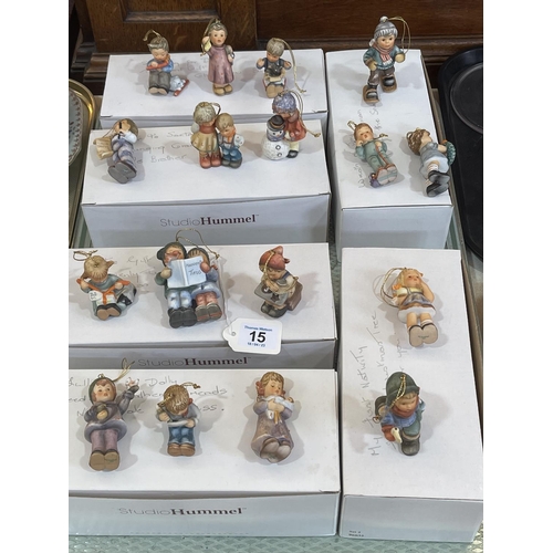 15 - Seventeen Studio Hummel figures.