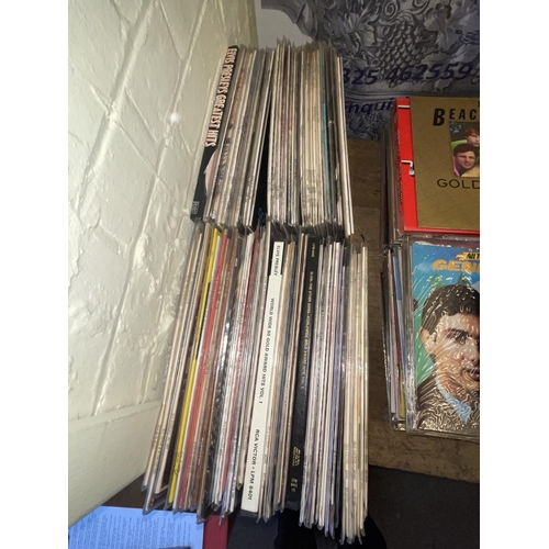 89 - Collection of LP records and singles including Elvis, etc.