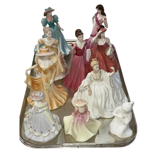 20 - Ten Coalport figurines.