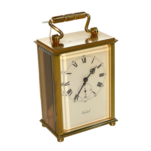 222 - Imhof gilt carriage clock.