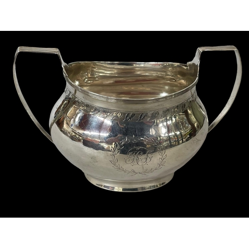 236 - Large Newcastle silver two handled sugar basin by John Walton, 1851, 19cm across.