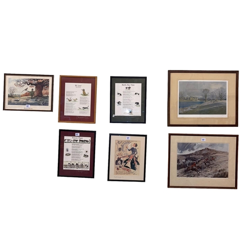 289 - Collection of thirteen framed mainly hunting prints including Lionel Edwards.