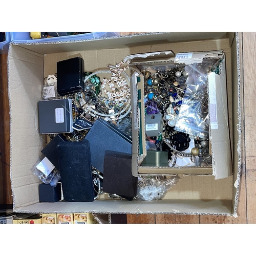 35 - Large box of costume jewellery.