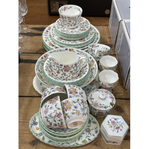 41 - Collection of Minton Haddon Hall including dinner plates, 43 pieces.