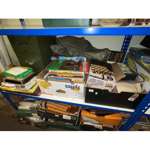 79 - Collection of children's books, games, toys, wicker baskets, plans, Farfisa keyboard, etc.