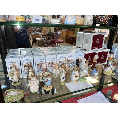 27 - Collection of fourteen Royal Albert Beatrix Potter figures including Gentleman Mouse, Pigling Eats H... 