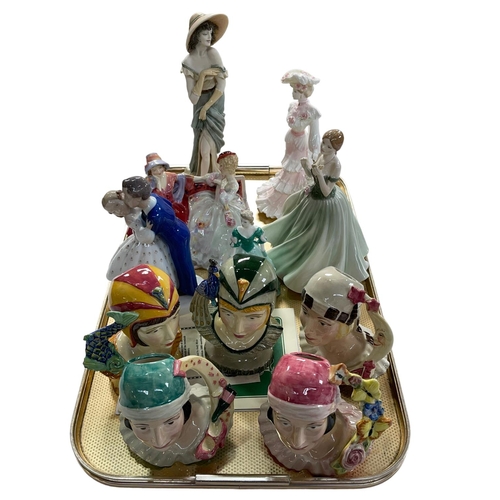 8 - Five Kevin Francis limited edition Art Deco girls, and six Royal Worcester, Coalport and other figur... 