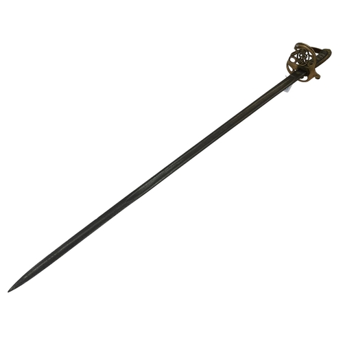 107 - Military sword, handle marked 'RvR', blade 88cm.