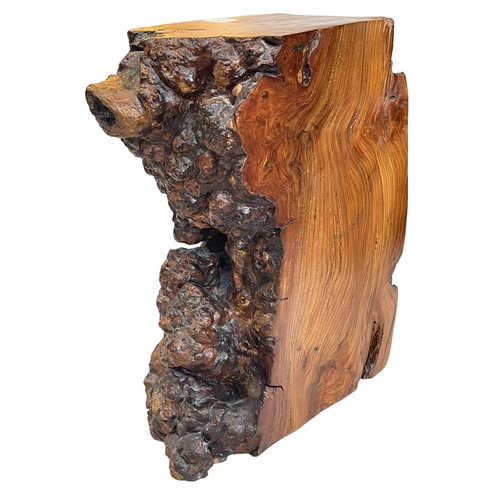 116 - Natural walnut specimen sculpture, 41cm high.