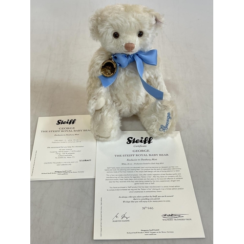 Steiff George The Royal Baby Bear with box and COA.