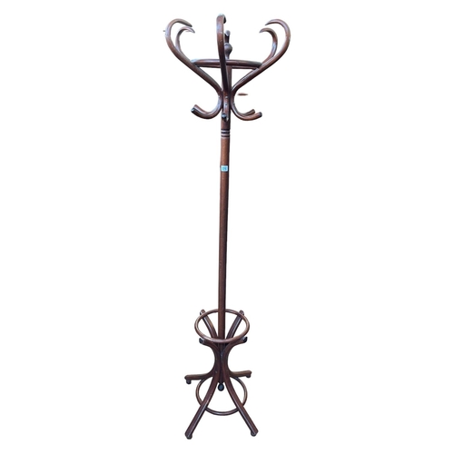 376 - Bentwood hat stand, 194cm.