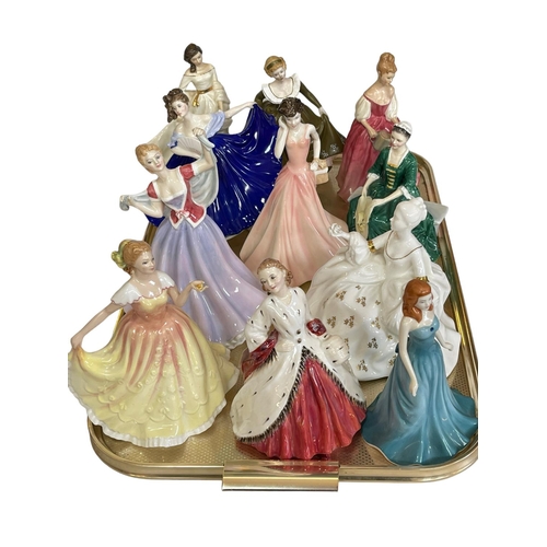 121 - Eleven Royal Doulton ladies including June, Antoinette, The Ermine Coat, Alexandra, etc.