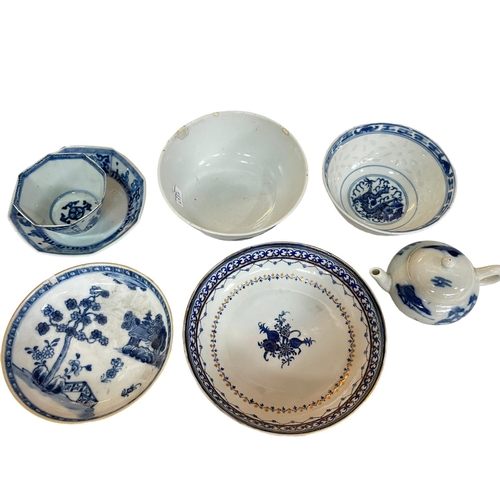 131 - Collection of Chinese blue and white ceramics including saucer dishes, bowls, etc.