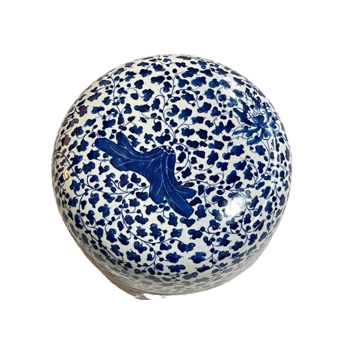 154 - Chinese blue and white lidded storage pot with Kangxi six character mark to base.