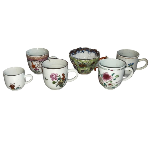 161 - Collection of six Chinese cups.