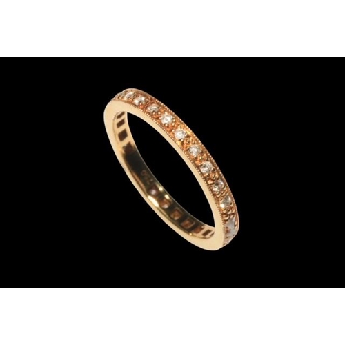 184 - 18 carat yellow gold and diamond full eternity ring, diamond weight approximately 1.33 carats, size ... 