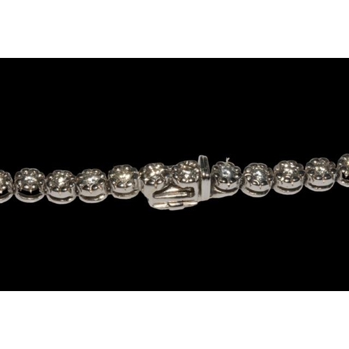 188 - Good quality 18 carat white gold 48 stone diamond tennis bracelet, total diamond weight approx 1 car... 