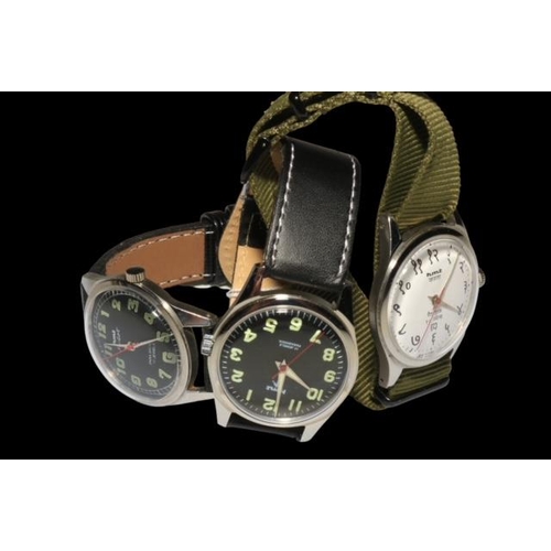 198 - Three military style wristwatches.