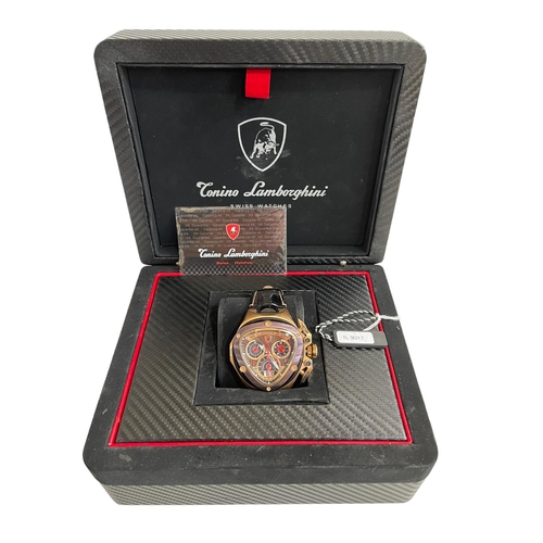 203 - Tonino Lamborghini wristwatch, tag TL 3017.