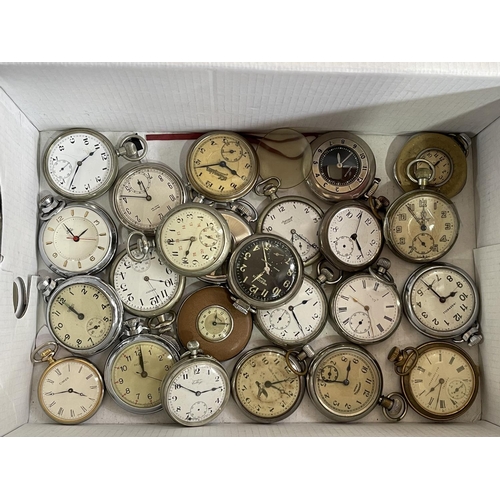 206 - Box of pocket watches.