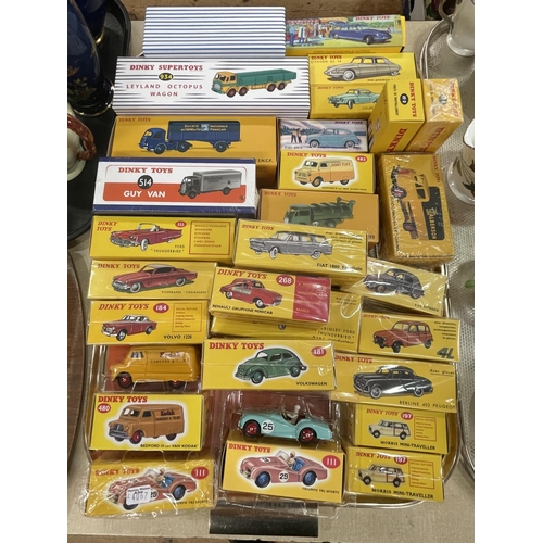 28 - Collection of Dinky model vehicles including Guy Van, Leyland Octopus Wagon, Citroen DS 19, Volvo 12... 