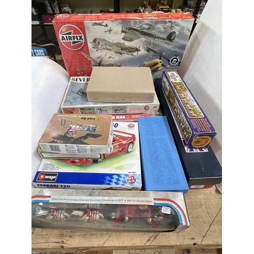 34 - Airfix, Seversky and other model kits, Tournament Collection x 4, Crescent Royal State Coach, Corgi ... 