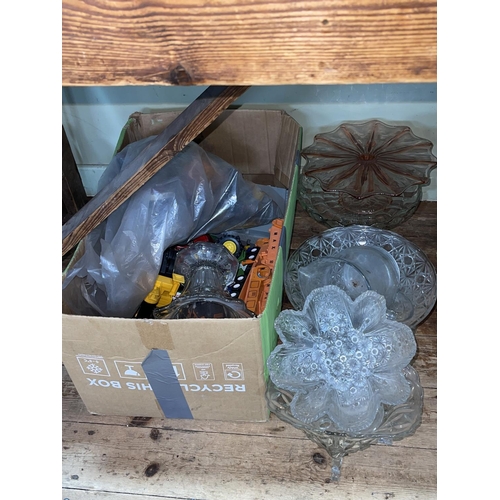 61 - Collection of LP records, glass, Lego, etc.