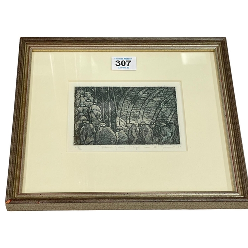 307 - Tom McGuinness, Miners Going Inbye, limited edition print, signed, titled and numbered 28/50 in the ... 