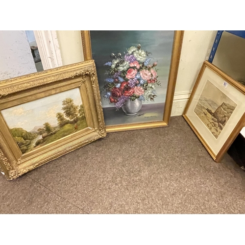 321 - Collection of six framed landscape watercolours and two framed oils (8).