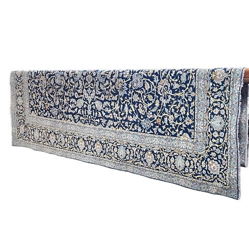 330 - Early 20th Century Persian Isfahan carpet, 3.50 by 2.84.