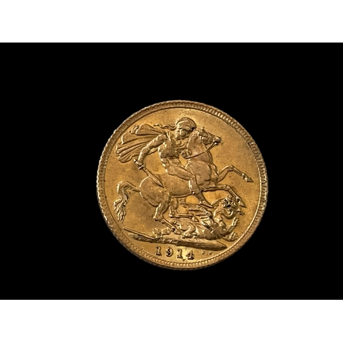 173 - Gold sovereign 1914.