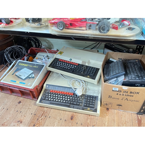 71 - Vintage computer consoles, games and accessories.