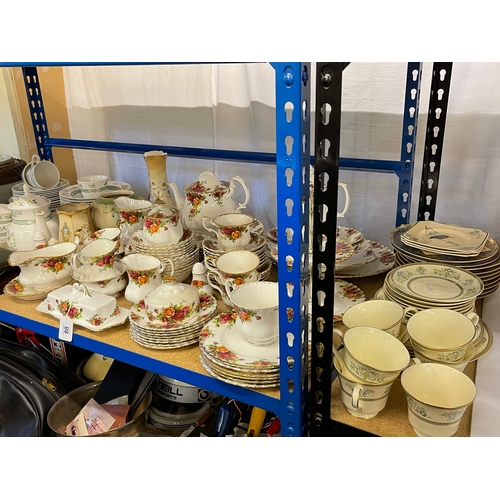 88 - Assorted teawares including Royal Albert Old Country Roses, Royal Doulton Tonkin and Minton Henley, ... 