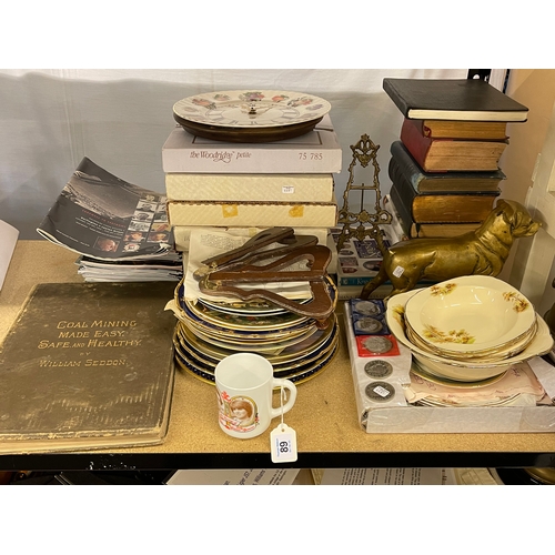 89 - Collectors plates, mining and other books, football programmes, etc.