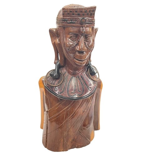 20 - African tribal carving of Village Elder.