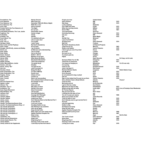 22 - Collection of over 400 Northern Soul and other single records, in two cases. (Please note - List sho... 