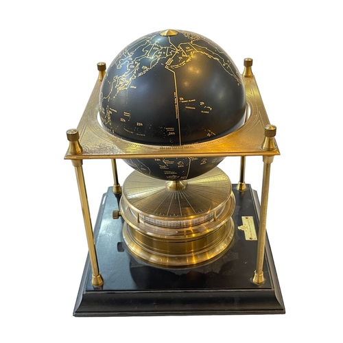 223 - The Royal Geographical Society World Clock 1980, 27cm high, 22cm square.