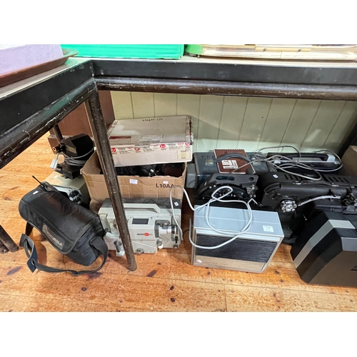 29 - Collection of photographic equipment including projectors, cameras, slides, enlarger, 3D printer, et... 