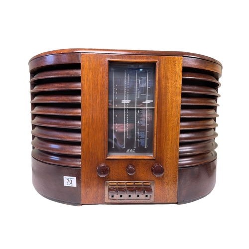 70 - GEC 4750 mahogany cased radio.